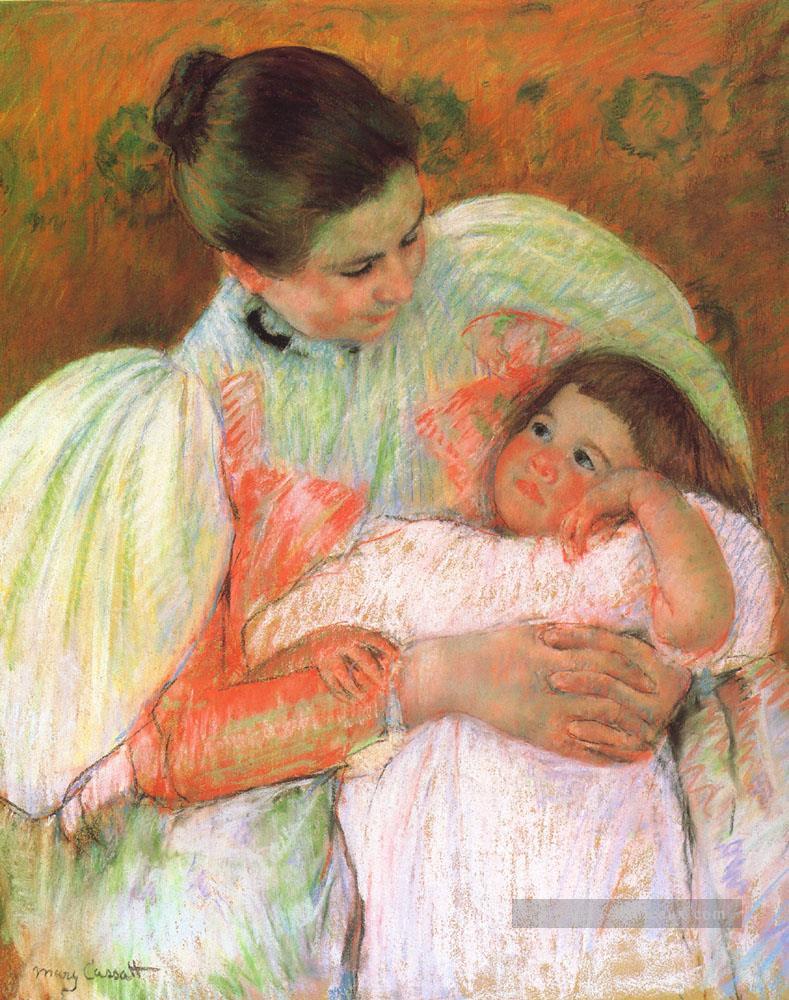 Infirmière et enfant mère des enfants Mary Cassatt Peintures à l'huile